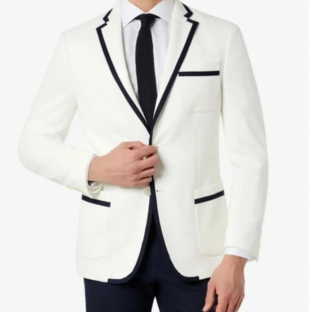 Lauren Ralph Lauren White and Navy Blazer